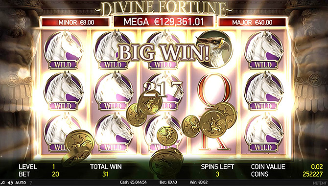 Jouer à la machine à sous en ligne gratuite Divine Fortune !