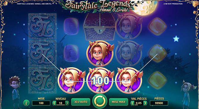 Jeu gratuit de casino NetEnt, Fairytale Legends : Hansel & Gretel