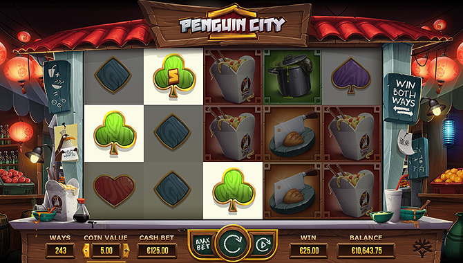 Machine à sous thème asiatique : Penguin City