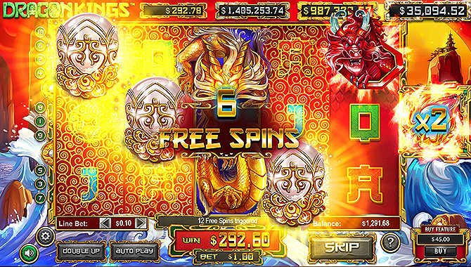 Explosion de bonus sur la slot Dragon Kings !!