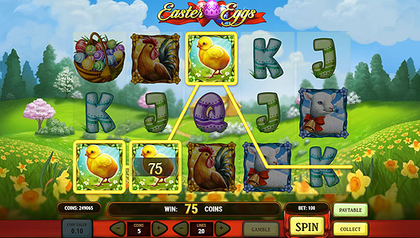 Comment gagner des sous sur le jeu de casino Easter Eggs ?