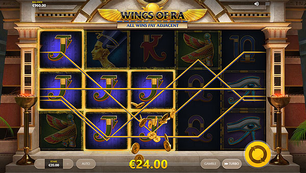 Gagner gains jeu d'argent Wings of Ra