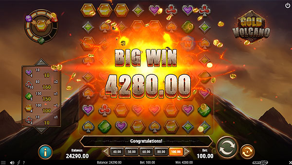 Gagner le jackpot sur la machine à sous Gold Volcano de Play'n Go !