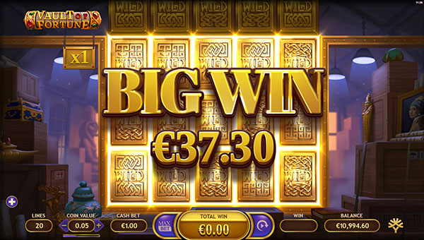 Gagner jackpot slot Vault of Fortune