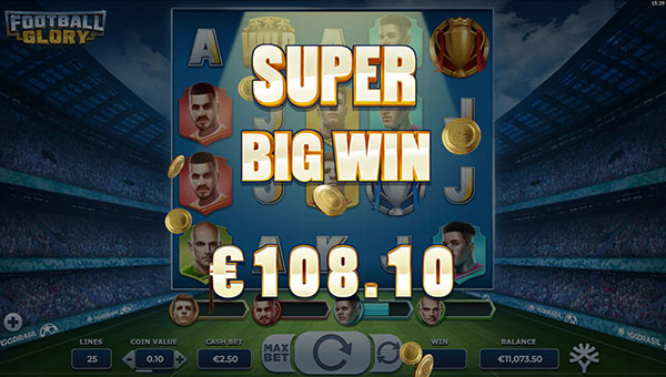 Gagner le jackpot sur la machine à sous Football Glory