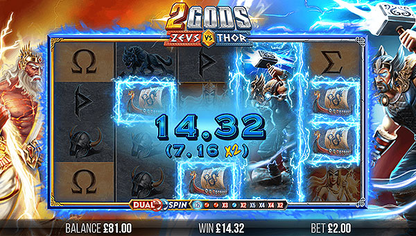 Jouer sur la machine à sous 2 Gods: Zeus VS Thor pour gagner le jackpot !