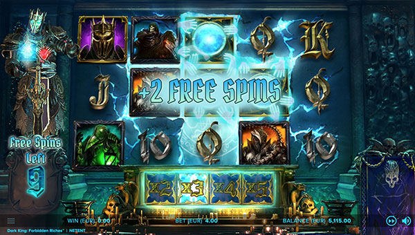 Gains argent réel sur le jeu de casino gratuit Dark King Forbidden Riches