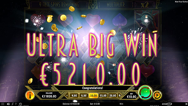 Jackpot jeu casino Play'n Go New Year Riches