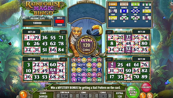 Bingo en ligne Rainforest Magic de Play'n Go