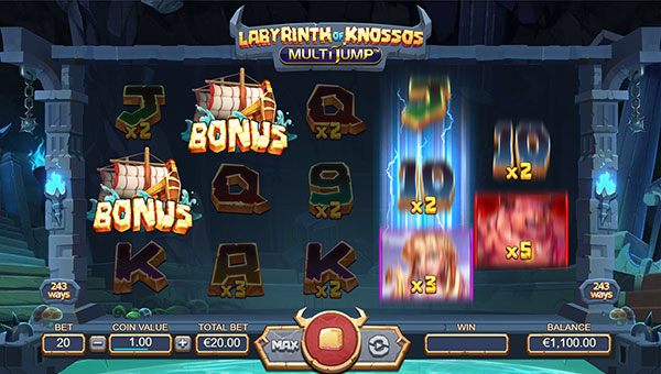 Free spin on Labyrinth of Knossos slot