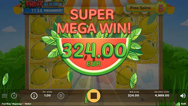 Easy win jackpot slot Fruit Shop Megaways