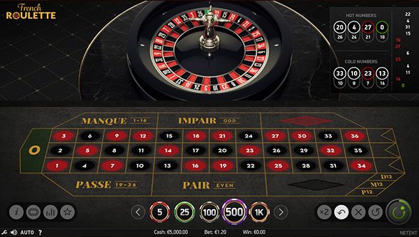 Play French Roulette online