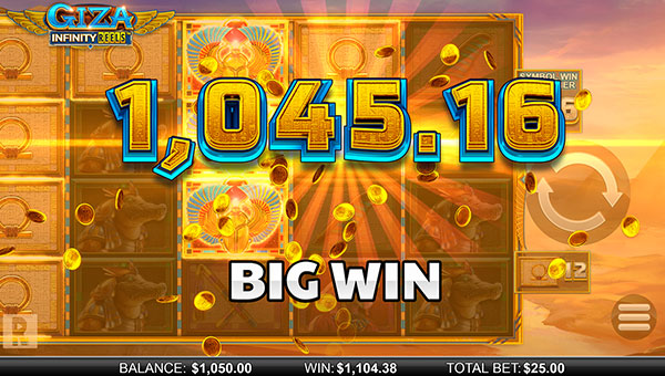 Win the big Jackpot on the Giza Infinity Reels slot!