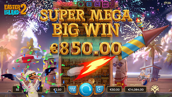 Big Win Jackpot slot Easter Island 2 Yggdrasil Gaming