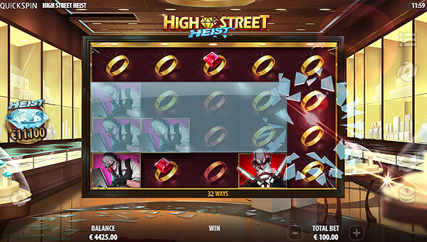 High Street Heist, machine à sous bonus Quickspin