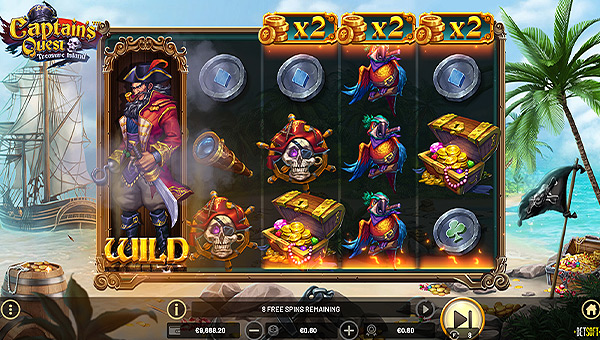 Win real money with Captain's Quest Slot