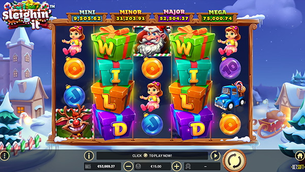 Win real money with Sleighin'it Slot