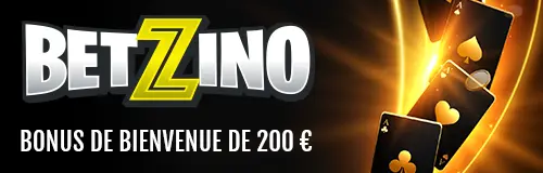Betzino Casino en ligne : Bonus de bienvenue jusqu'à 600€ + 100 Free Spins